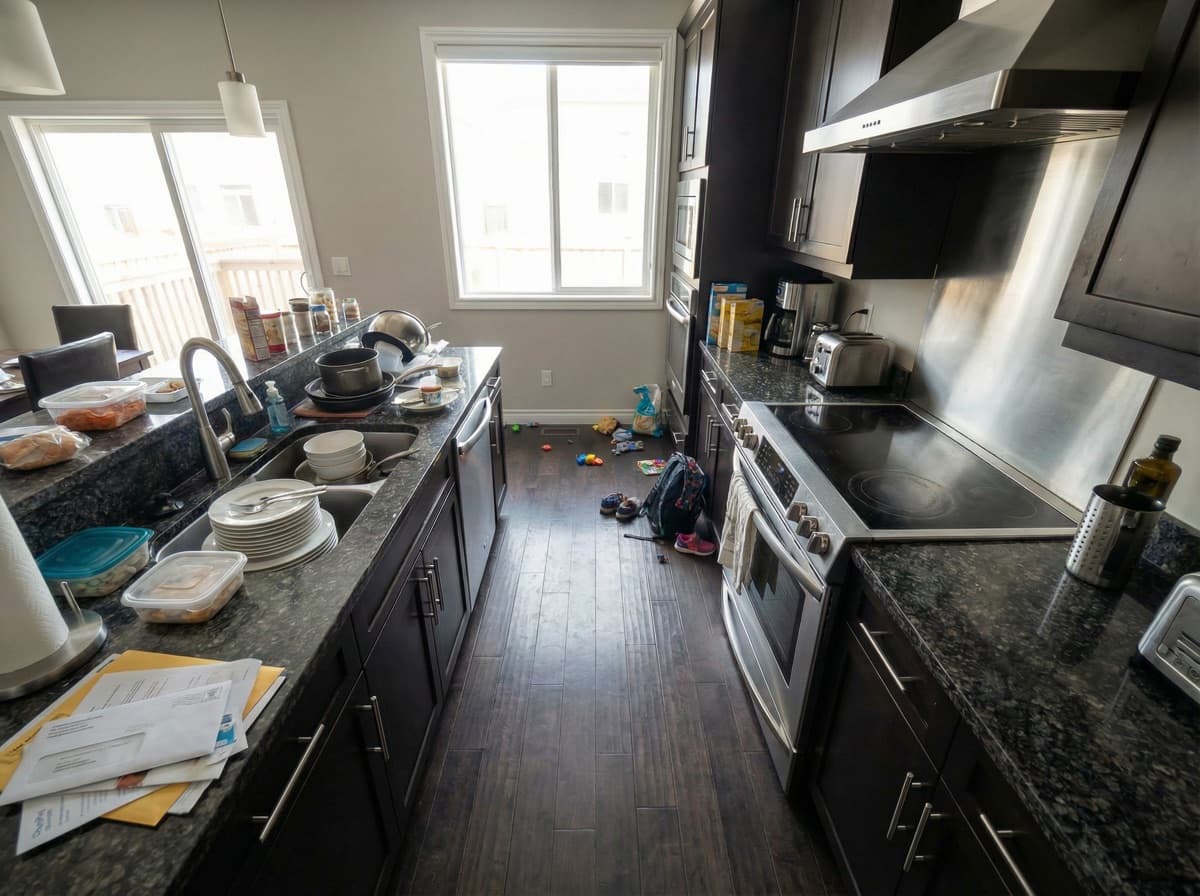 Kitchen deep clean — before cleaning services work
