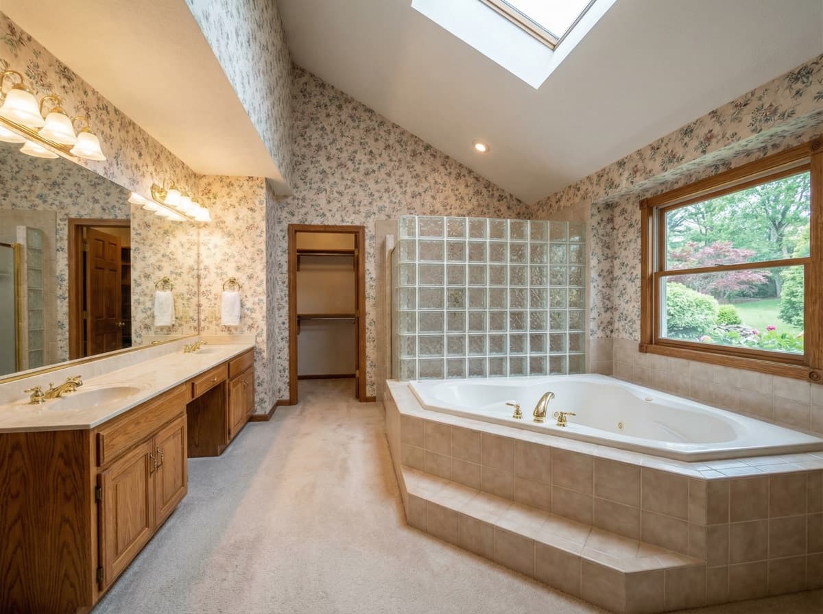 Bathroom remodel — before home remodeling work
