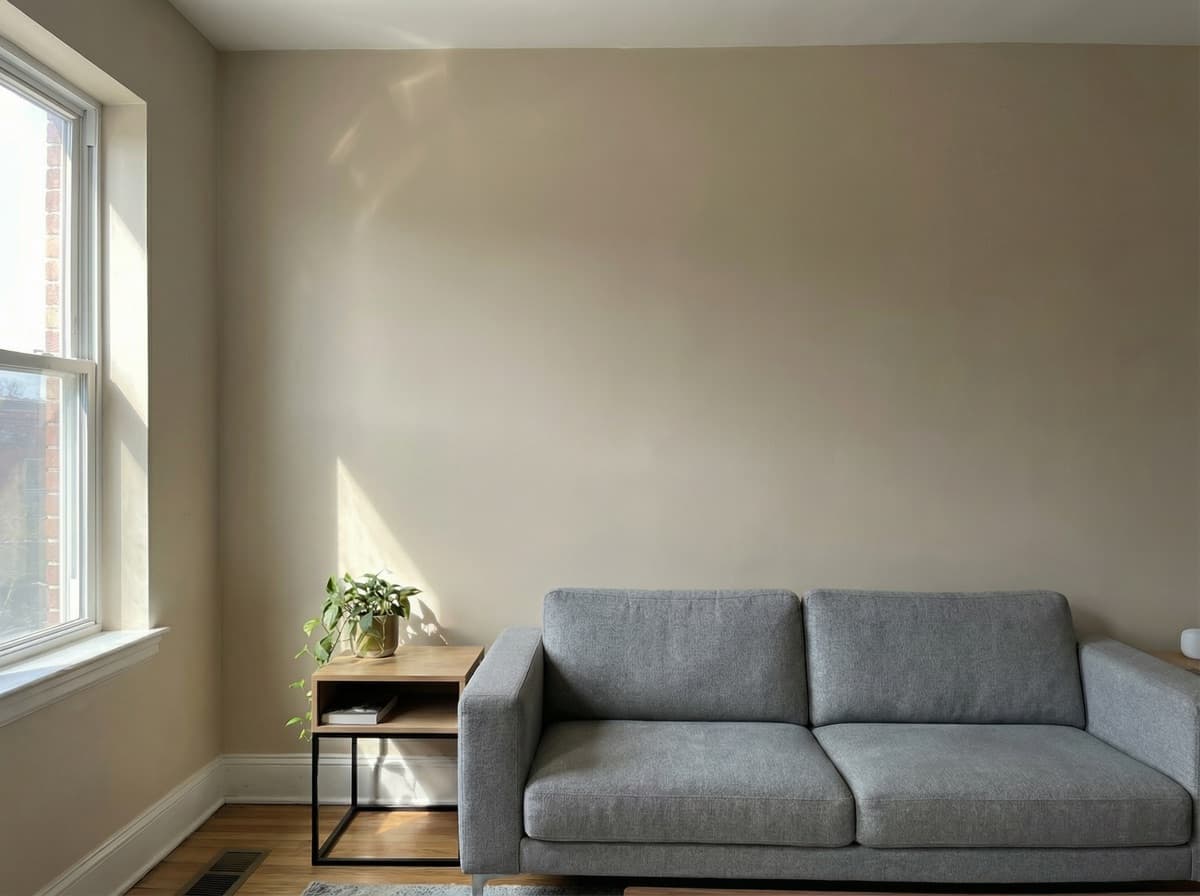 Interior accent wall panelled and painted — before painting work