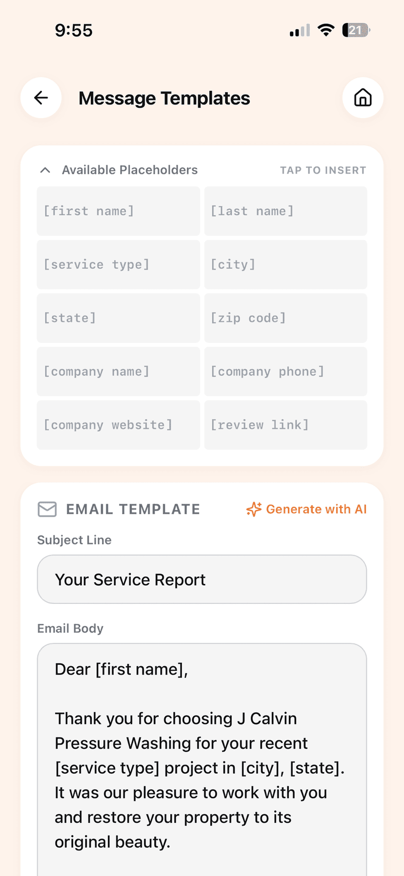 Market Your Services screenshot