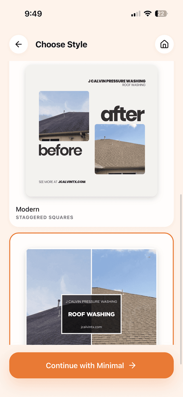 Professional Templates screenshot